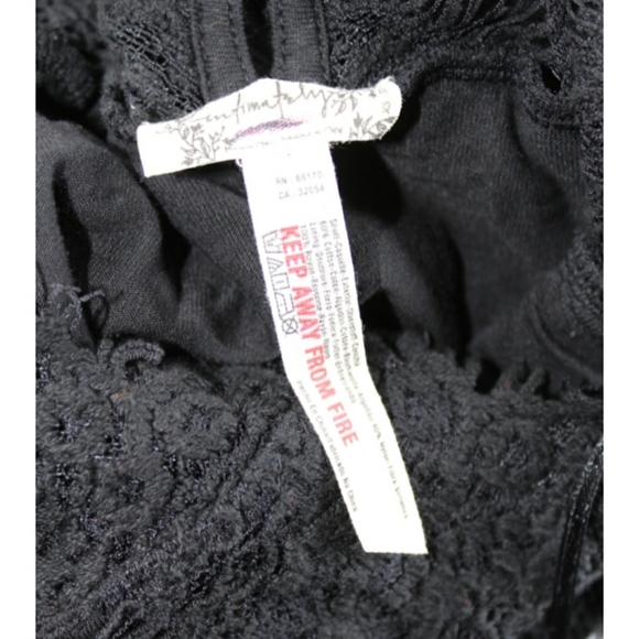 NWOT Free People She's Got It Lace Black Dress XS - Picture 8 of 8